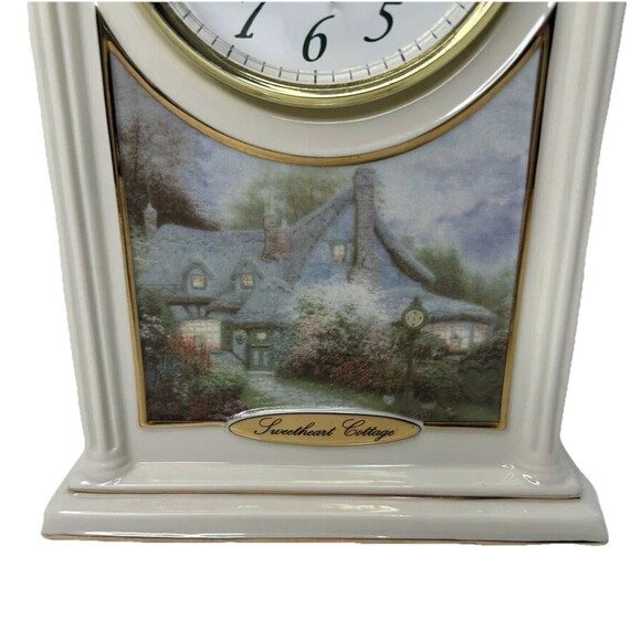 Thomas Kinkade Collection Sweetheart Cottage Mantel Clock (2004) - Picture 2 of 8